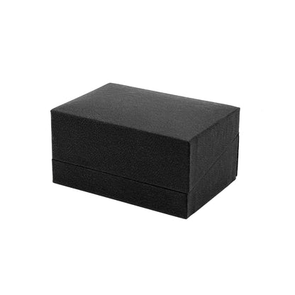 Nuance | Textured Black Leatherette Double Ring Case for Wedding Bands (Pack of 12)