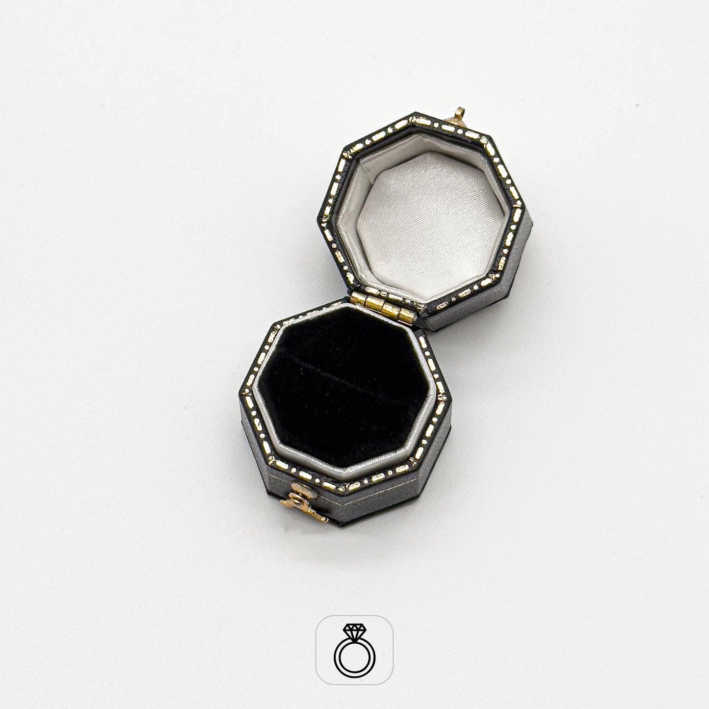 Venice | Classic Octagonal-Shaped Ring Case with Gold Clasp (Pack of 6)
