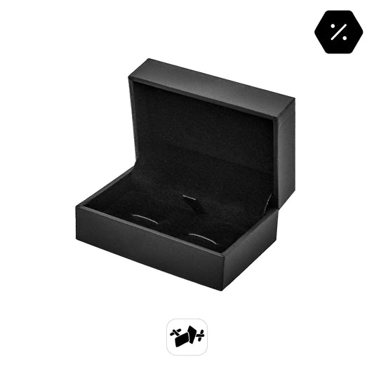 Oxford Cufflink | Premium Soft-Touch Case with Suede Interior (Pack of 10)