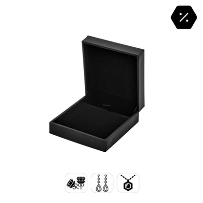 Oxford Flat Earring / Pendant | Premium Soft-Touch Case with Suede Interior (Pack of 12)