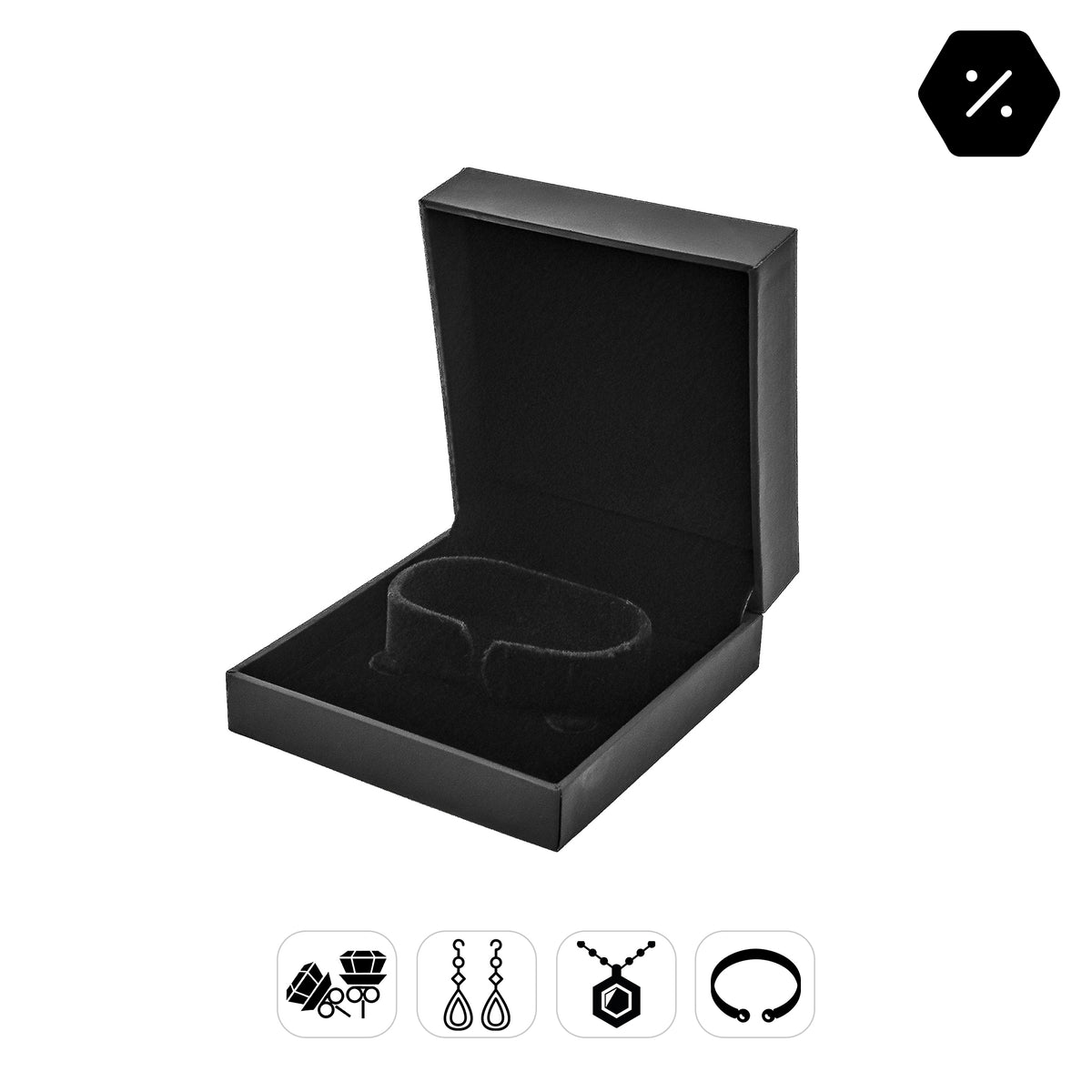 Oxford Watch / Bangle | Premium Soft-Touch Case with Suede Interior (Pack of 10)