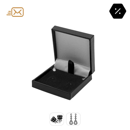 Panama Postal | 17mm Ultra-Slim Drop Earring Case with Classic Leatherette Finish (Pack of 10)