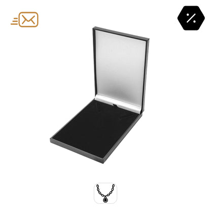 Panama Postal | Ultra-Slim Portrait Necklace Case with Classic Leatherette Finish (Pack of 10)