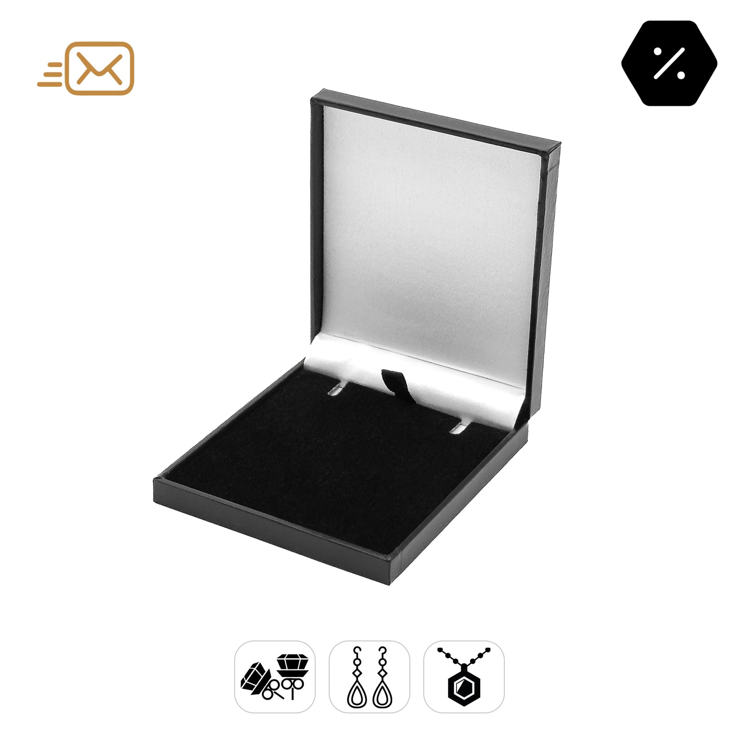 Panama Postal | Ultra-Slim Pendant Case with Classic Leatherette Finish (Pack of 10)