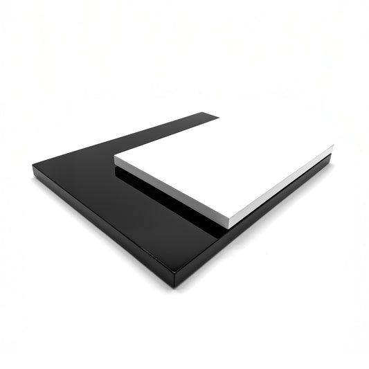 Impressions | Display Podium to Elevate Your Jewellery Presentation | Lacquered Wood Black & White