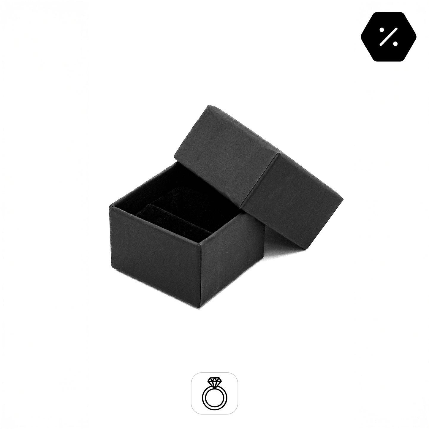 Prague | Laminated Soft-Touch Card Ring Box / Velveteen Interior (Pack of 10)