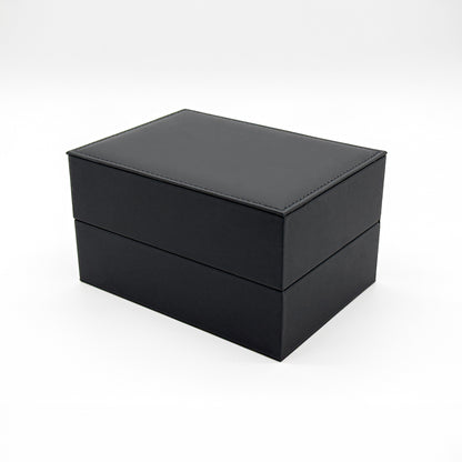 Prestige Watch Case for Luxury Timepieces | Black Soft-Touch PU Leather