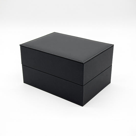 Prestige Watch Case for Luxury Timepieces | Black Soft-Touch PU Leather