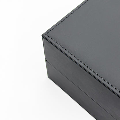 Prestige Watch Case for Luxury Timepieces | Black Soft-Touch PU Leather