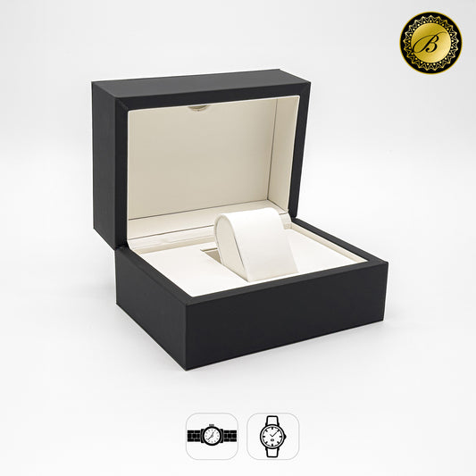 Prestige Watch Case for Luxury Timepieces | Black Soft-Touch PU Leather