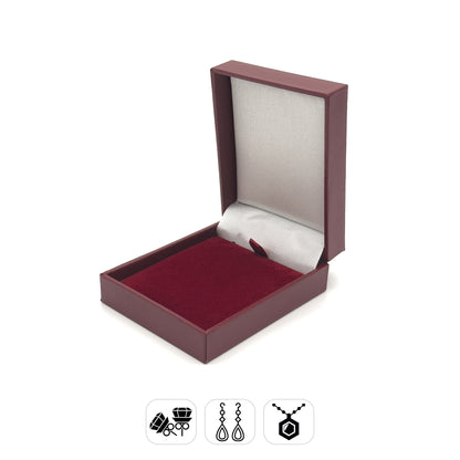 Marham | Classic Plain Leatherette Pendant Case (Pack of 12)