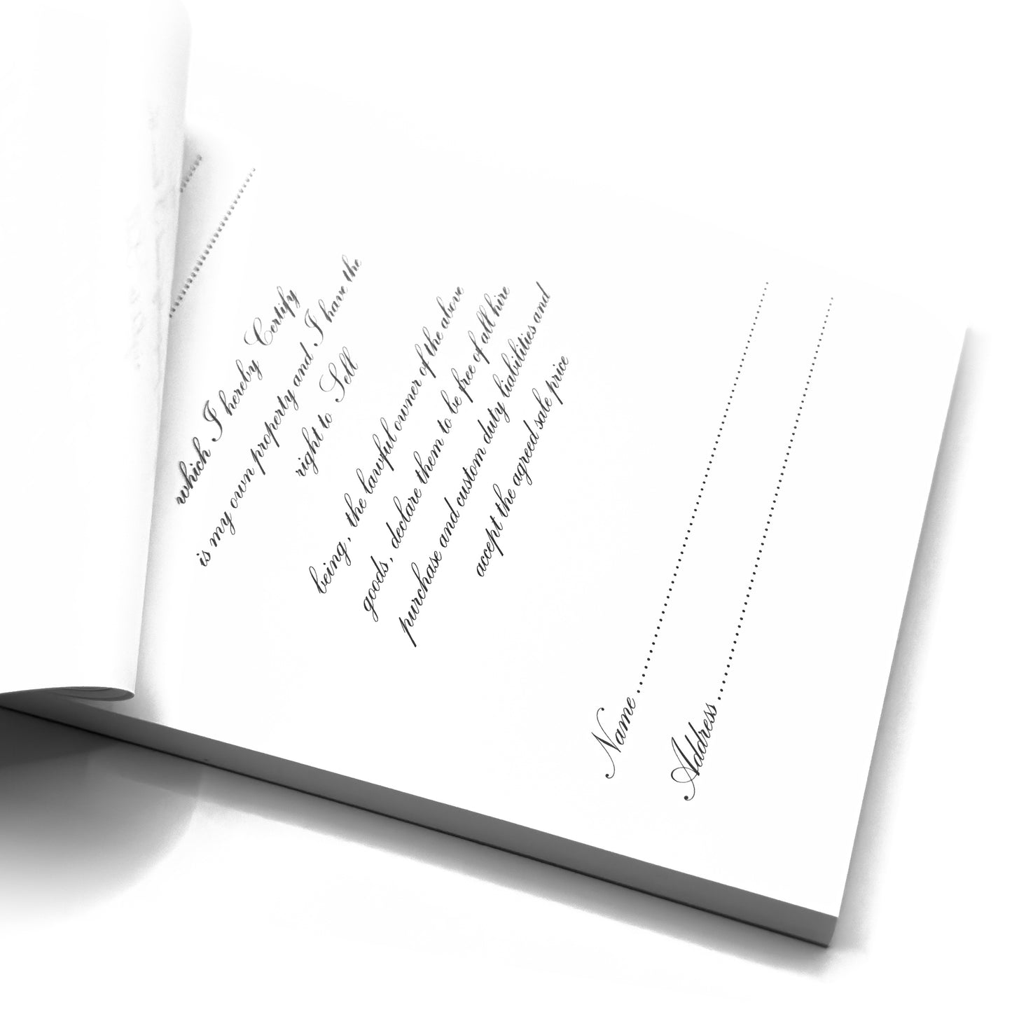 Right To Sell Jewellery Pad | 100 x A5 Forms | Jewellers' Essentials