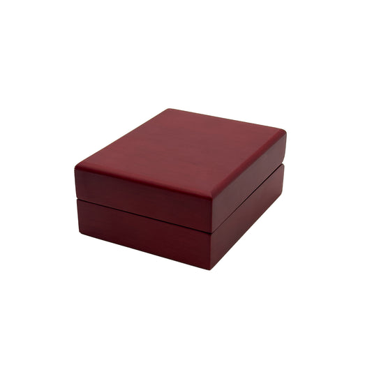 Rosewood | Luxury Veneered Wood Pendant Case | Matt Burgundy (Pack of 12)