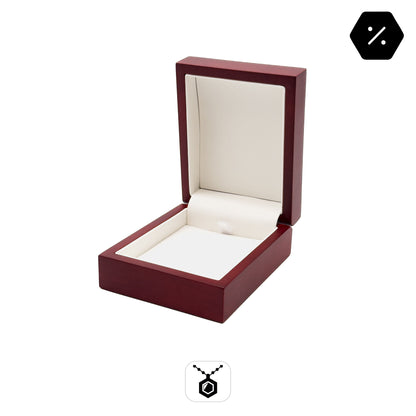 Rosewood | Luxury Veneered Wood Pendant Case | Matt Burgundy (Pack of 12)