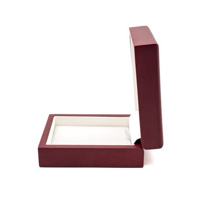 Rosewood | Luxury Veneered Wood Pendant Case | Matt Burgundy (Pack of 12)