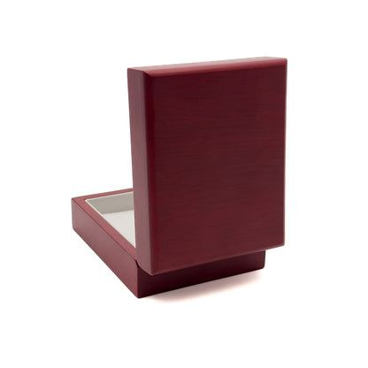 Rosewood | Luxury Veneered Wood Pendant Case | Matt Burgundy (Pack of 12)