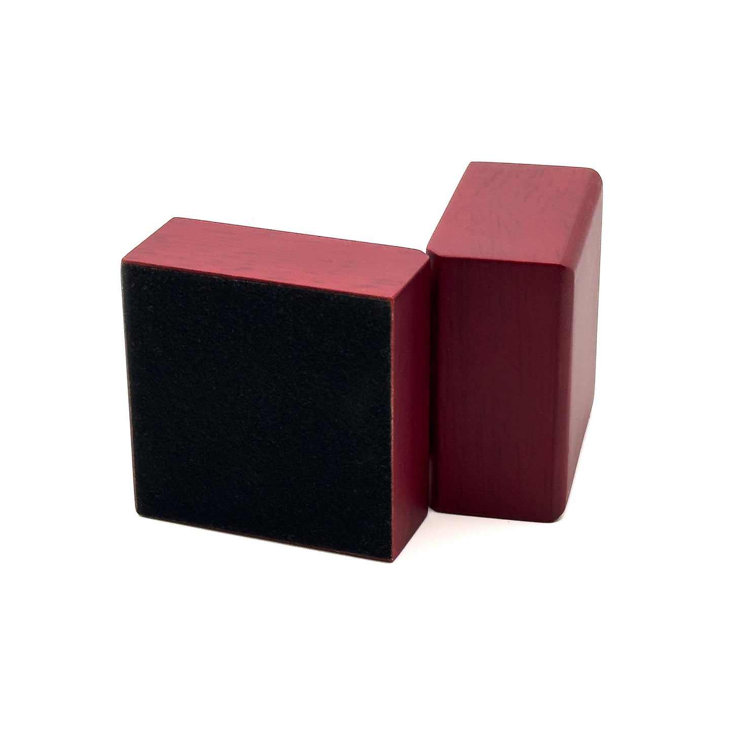 Rosewood | Luxury Veneered Wood Ring Case | Matt Burgundy (Pack of 12)