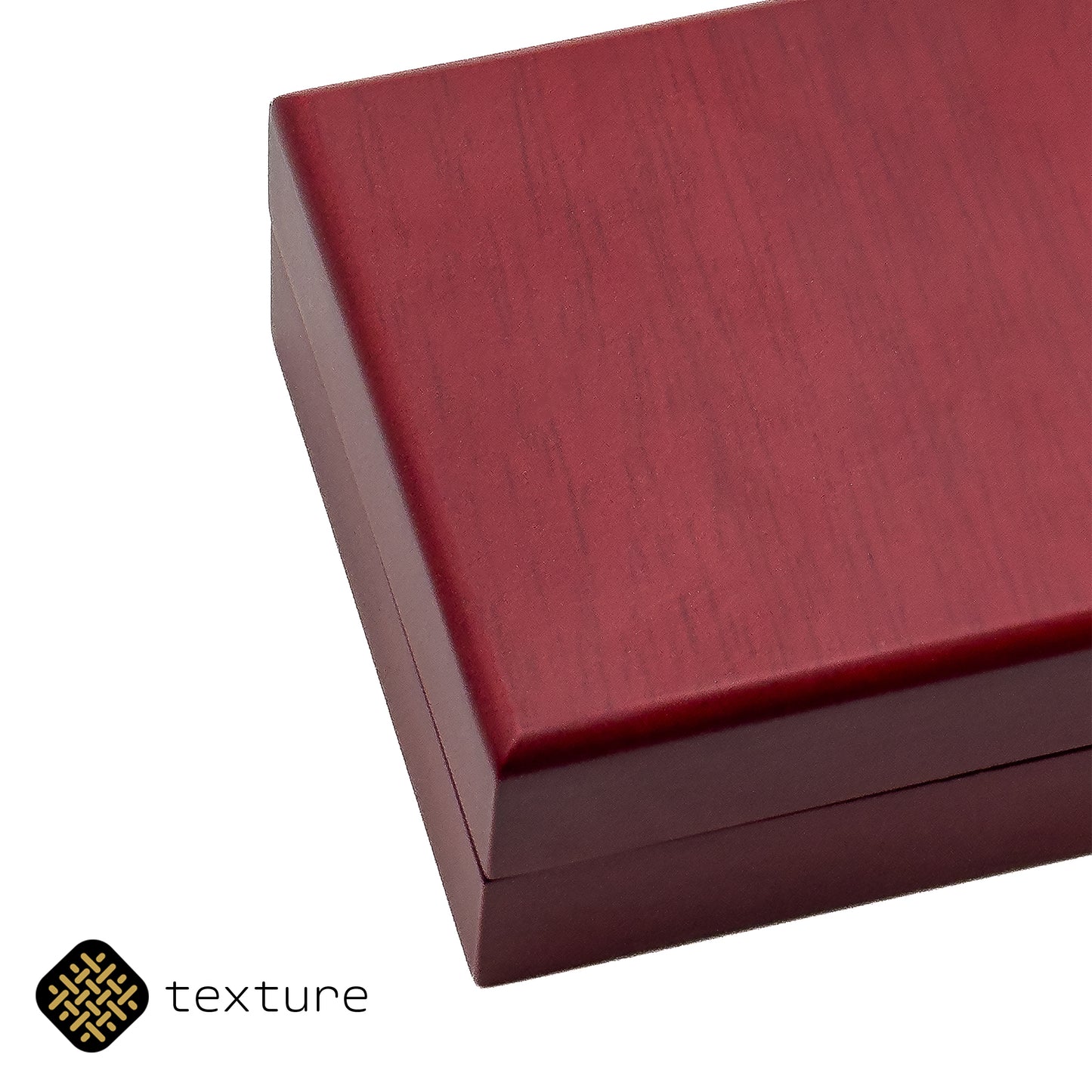 Rosewood | Luxury Veneered Wood Ring Case | Matt Burgundy (Pack of 12)