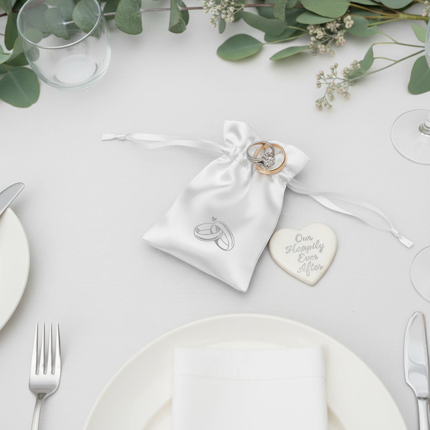 Satin Pouches | Affordable Wedding Rings, Gifts & Favours | 100% Recyclable (Pack of 50)