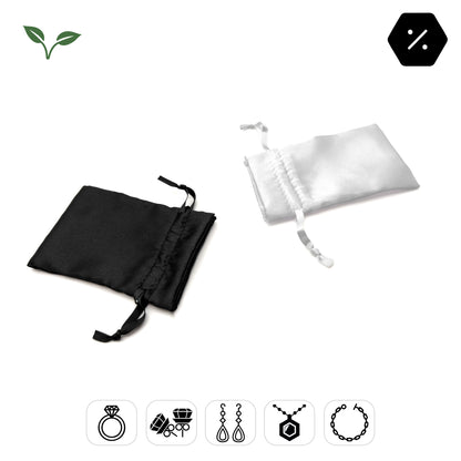 Satin Pouches | Affordable Wedding Rings, Gifts & Favours | 100% Recyclable (Pack of 50)