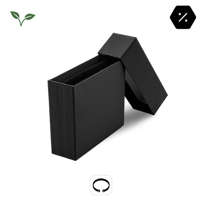 Seattle | Affordable Eco-Friendly Bangle Box - Charcoal Black (Pack of 20)