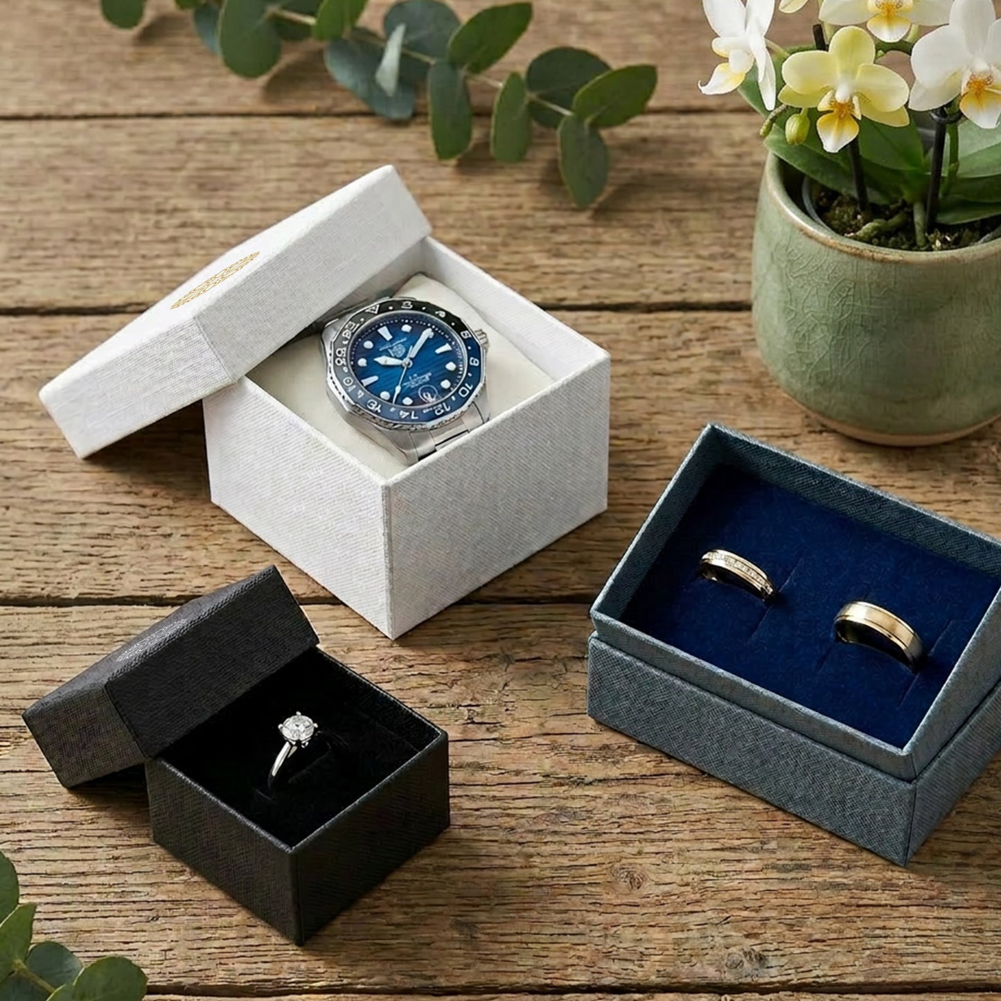 Seattle | Affordable Eco-Friendly Bangle Box - Charcoal Black (Pack of 20)