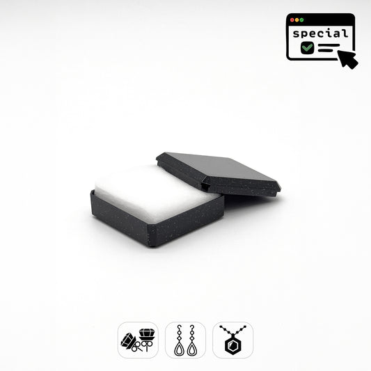 Sparkle | Glittered Small Plastic Universal Box, 40x40mm (Pack of 96)