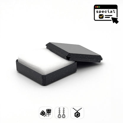 Sparkle (Special Order) | Glittered Large Plastic Universal Box, 80x80mm (Pack of 48)