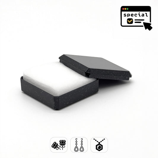 Sparkle (Special Order) | Glittered Large Plastic Universal Box, 80x80mm (Pack of 48)