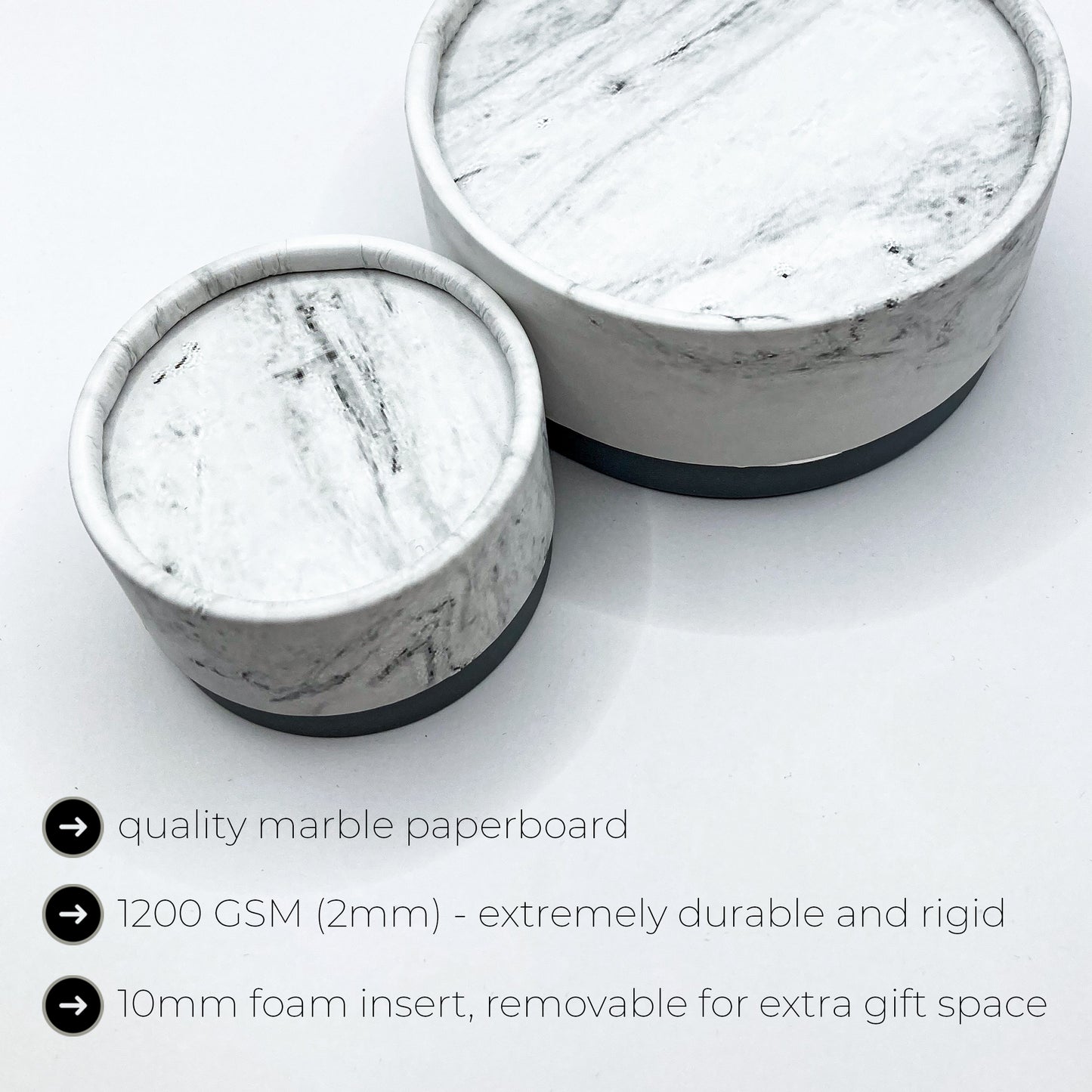 Luxury Marble Cylindrical Gift Box (Pack of 10)