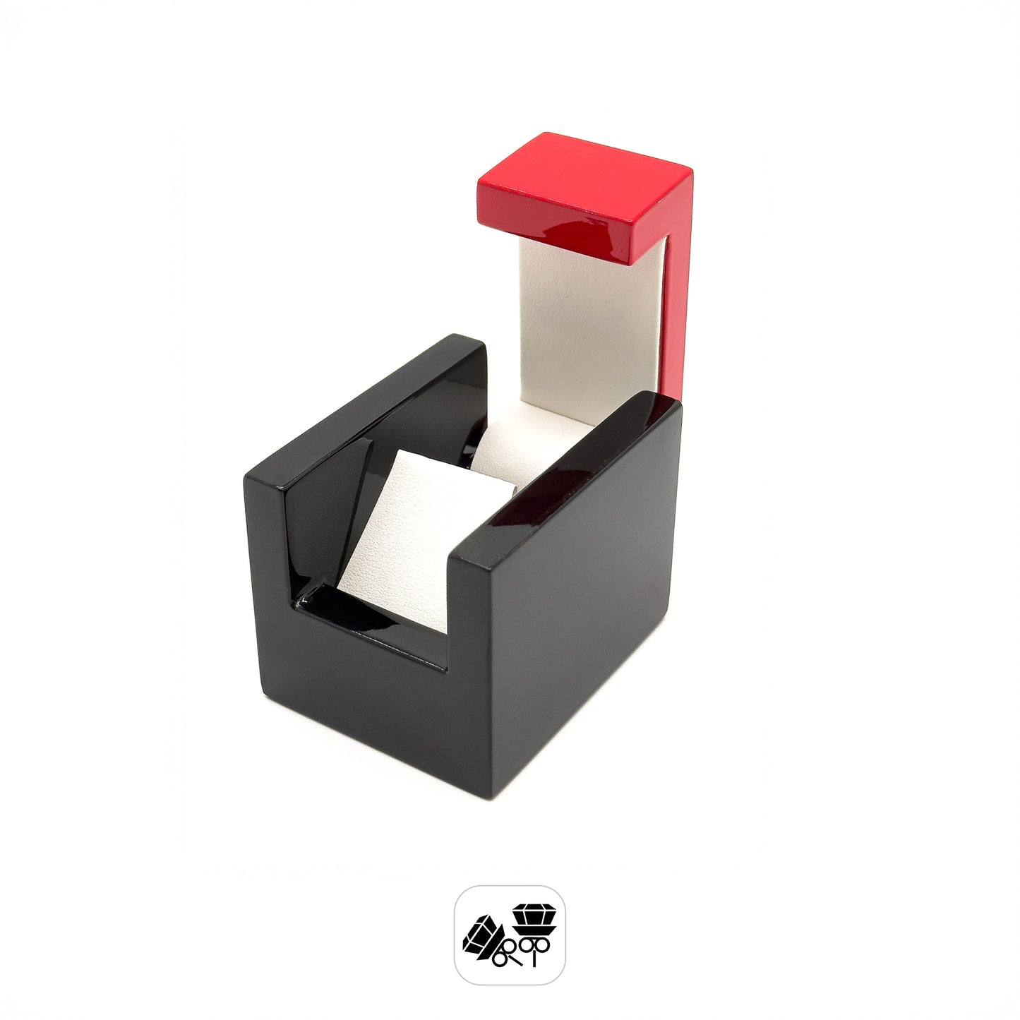 Geneva | Luxury Red / Black Gloss Hardwood Stud Earring Case (Pack of 10)