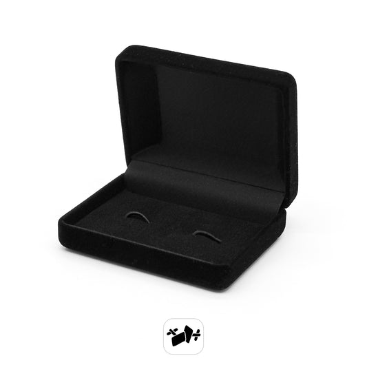 Taboo | Black Retro Velour Cufflink Case (Pack of 12)