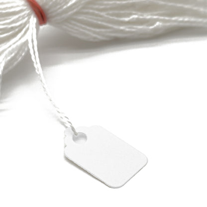 Strung Tags | Durable White Ticket Cards | Jewellers' Essentials (Pack of 200)