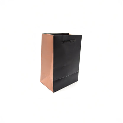 Chic Matt Black / Peach Pink Tote Bags (Pack of 10)