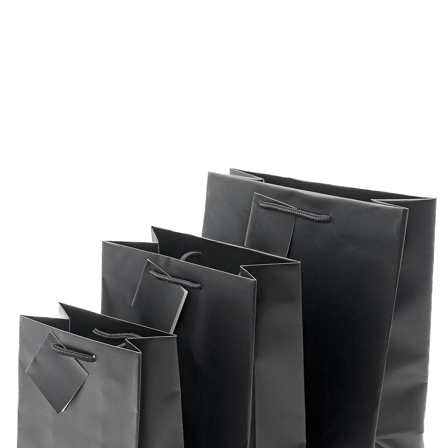 Matt Tote Bags | Affordable Matt Black String Handle Bags for Jewellery & Gifts (Pack of 10)