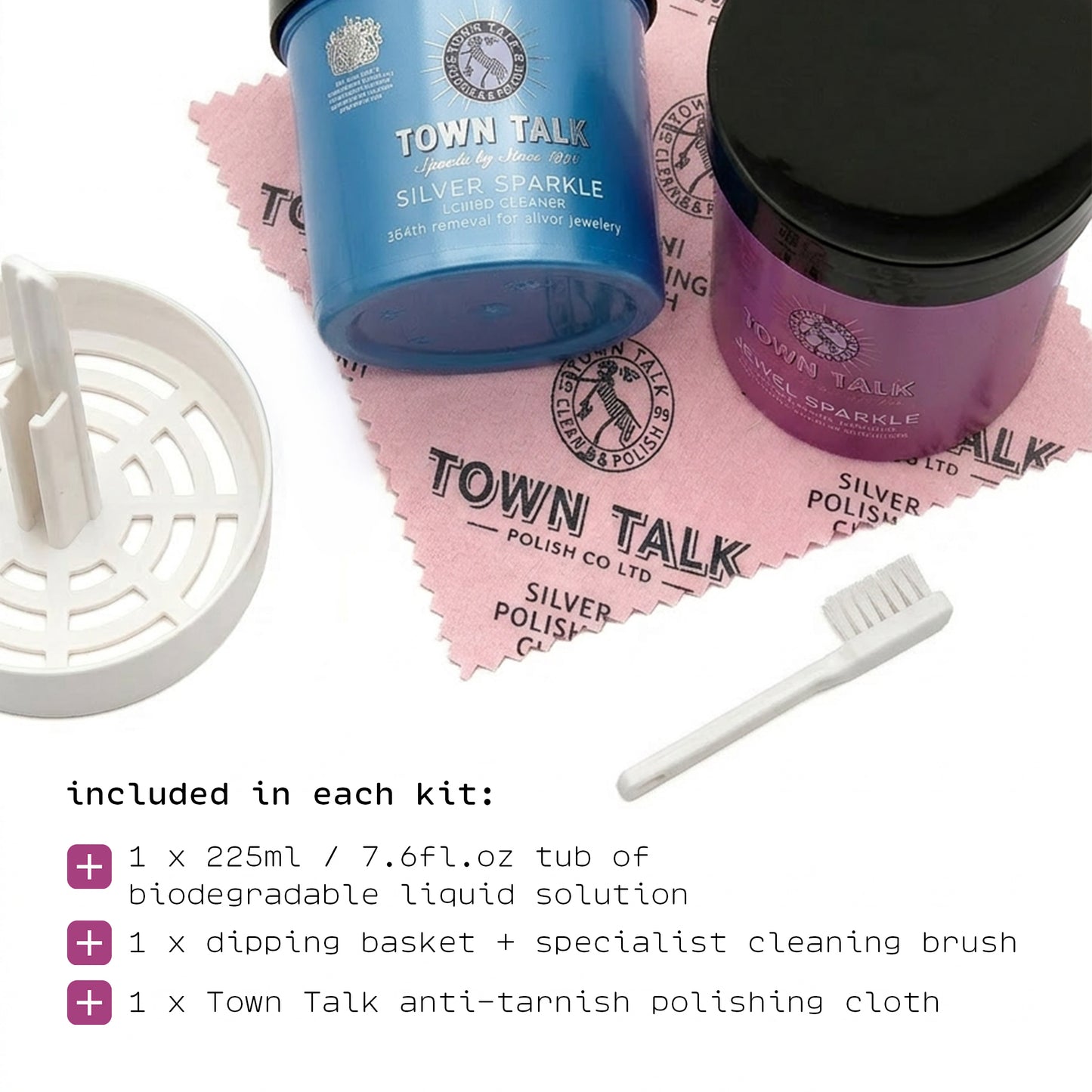 Jewel Sparkle & Silver Sparkle, 225ml | Town Talk Polishing | Jewellers' Essentials
