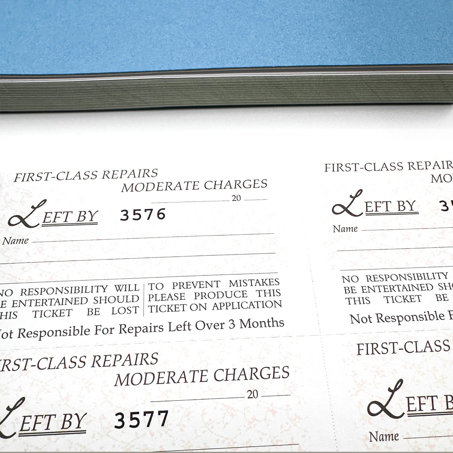 Triplicate Repair Book | 500 Self-Triplicating Tickets | Jewellers' Essentials