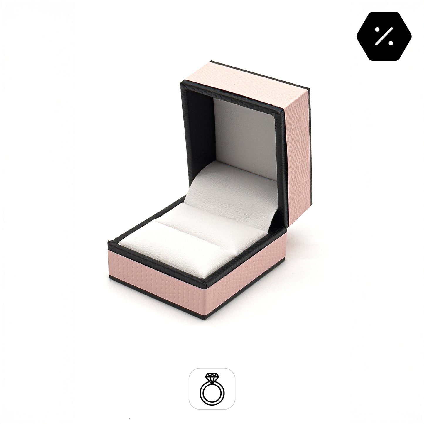 St. Tropez | Chic Pale Pink Ring Case (Pack of 12)