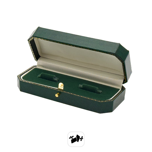 Venice Classic | Cufflink Case with Cut-Off Corners & Gold Push-Button Closure - Edwardian Style (Pack of 6)