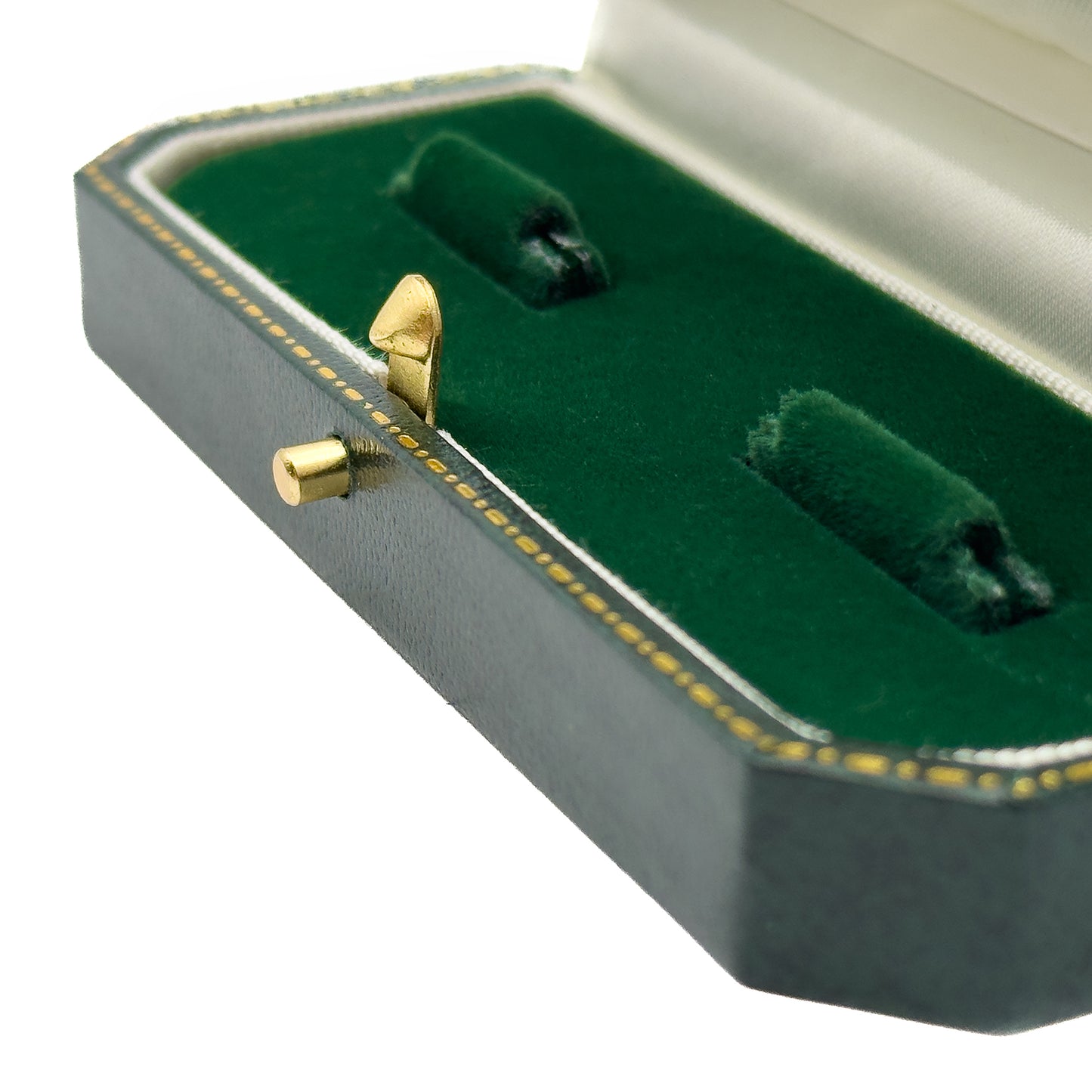 Venice Classic | Cufflink Case with Cut-Off Corners & Gold Push-Button Closure - Edwardian Style (Pack of 6)