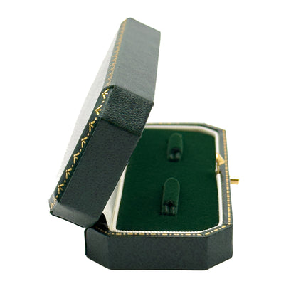 Venice Classic | Cufflink Case with Cut-Off Corners & Gold Push-Button Closure - Edwardian Style (Pack of 6)