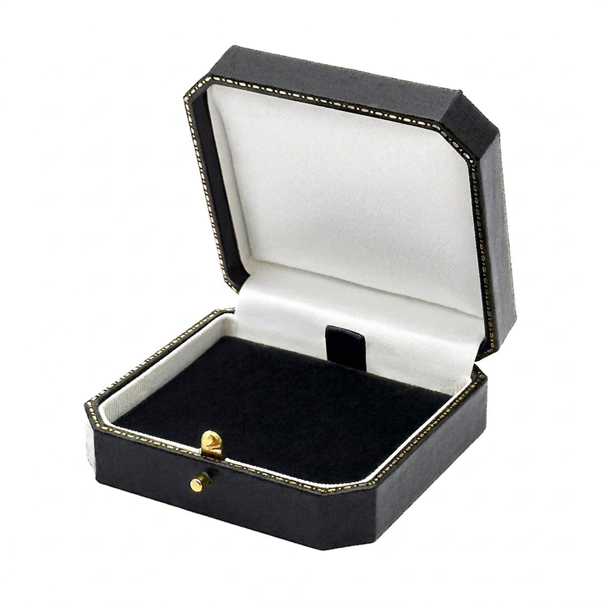 Venice Classic Earring / Pendant | Vintage Style Box with Cut-Off Corners, Gold Tooling & Button Closure (Pack of 12)