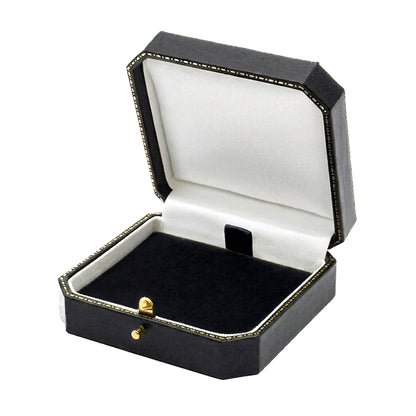 Venice Classic Earring / Pendant | Vintage Style Box with Cut-Off Corners, Gold Tooling & Button Closure (Pack of 12)