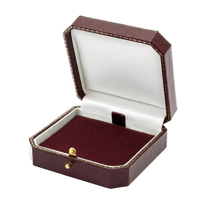 Venice Classic Earring / Pendant | Vintage Style Box with Cut-Off Corners, Gold Tooling & Button Closure (Pack of 12)