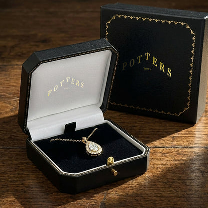 Venice Classic Earring / Pendant | Vintage Style Box with Cut-Off Corners, Gold Tooling & Button Closure (Pack of 12)