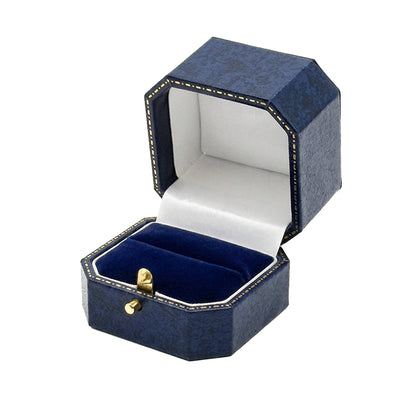 Venice Classic Ring | Vintage Style Box with Cut-Off Corners, Gold Tooling & Button Closure (Pack of 12)
