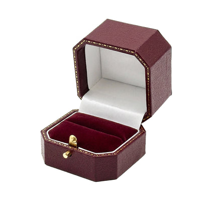 Venice Classic Ring | Vintage Style Box with Cut-Off Corners, Gold Tooling & Button Closure (Pack of 12)