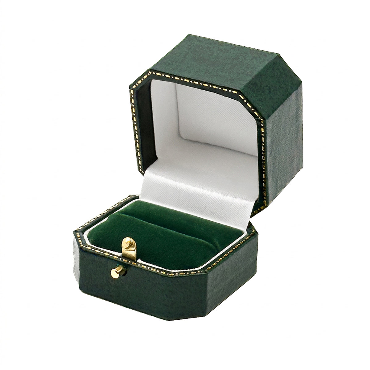 Venice Classic Ring | Vintage Style Box with Cut-Off Corners, Gold Tooling & Button Closure (Pack of 12)
