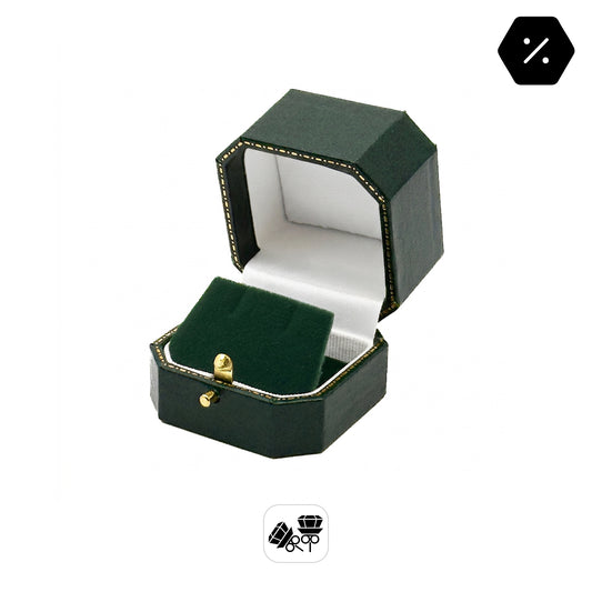 Venice Classic Stud Earring | Vintage Style Box with Cut-Off Corners, Gold Tooling & Button Closure (Pack of 12)