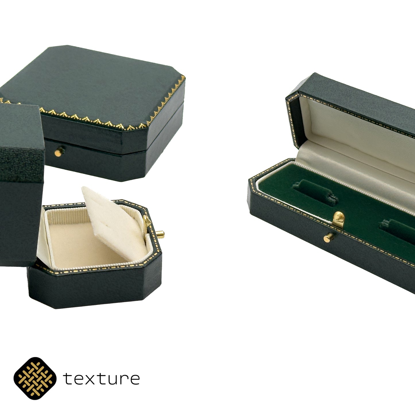 Venice Classic | Pendant Case with Cut-Off Corners & Gold Push-Button Closure - Edwardian Style (Pack of 6)